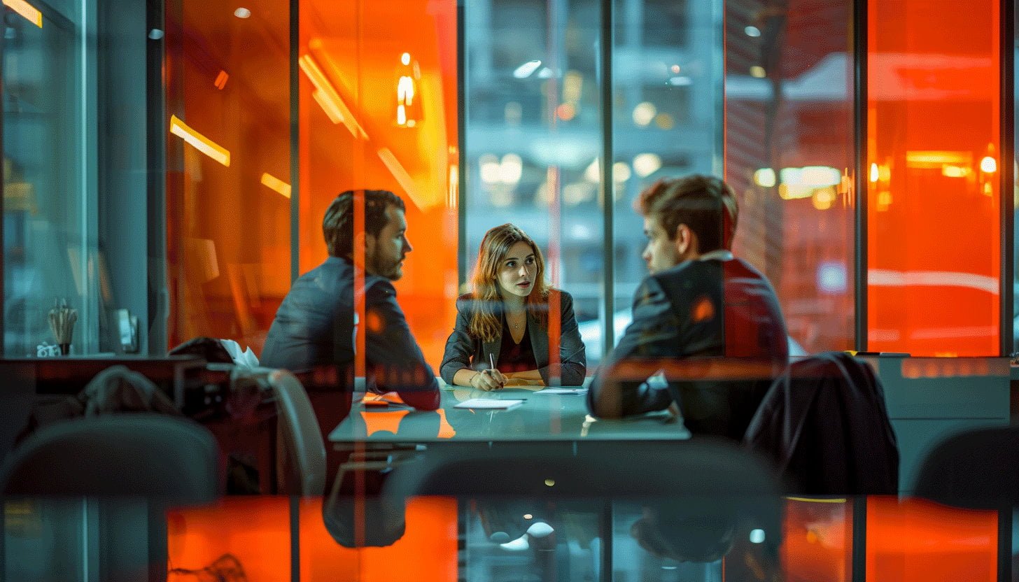 management consultants in vergaderruimte